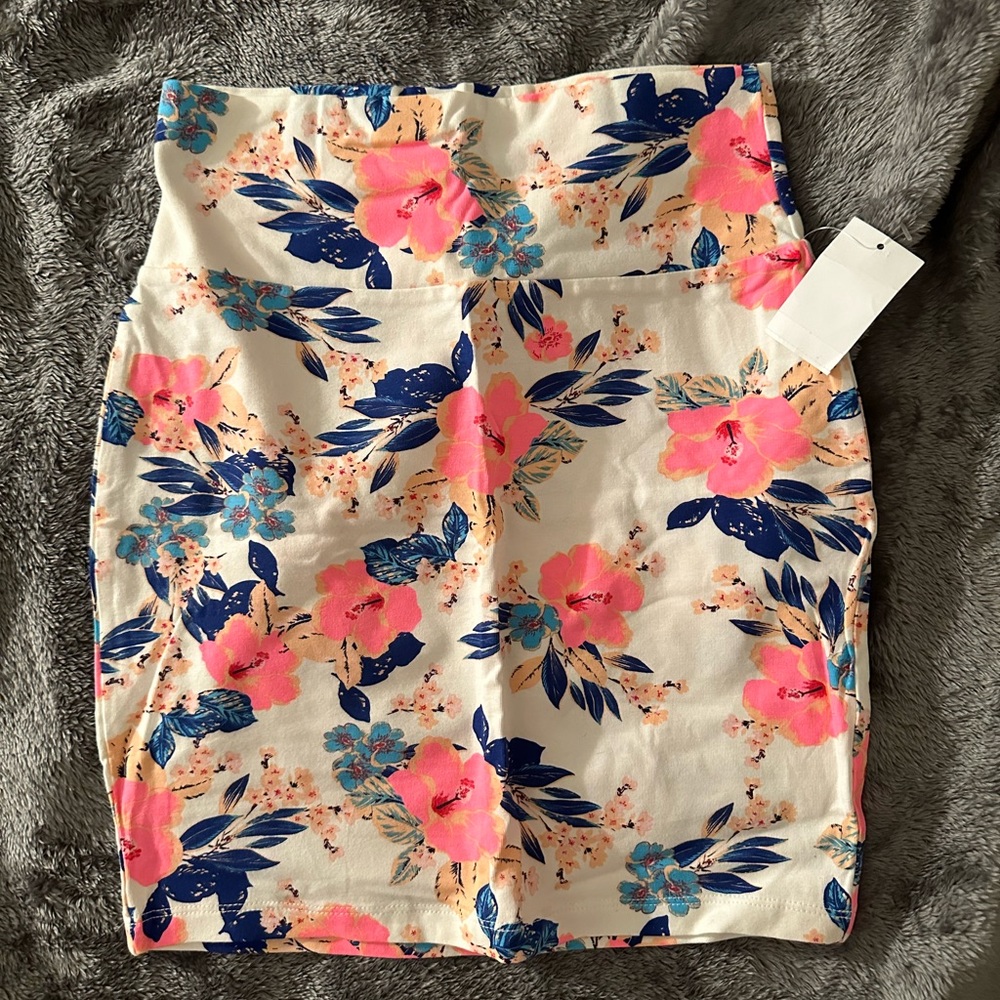 White / Pink / Blue Bodycon Skirt